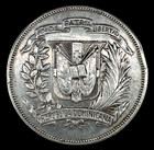 1939 Dominican Republic Un Peso Silver Libertad Coin  8 Key Date Low Mintage 15k