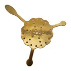 Absente Absinthe Brass Gold Metal Bar Liquor Sugar Cube Strainer Tool