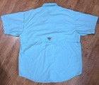 Columbia Pfg Bahama Men s L g Blue Short Sleeve Button-up Fishing Shirt Pockets