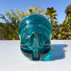 Brilliant Blue Aqua Hemingray No  44 Cd-208 Double Saddle  cross Top  Insulator