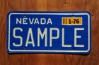 1976 Nevada Sample License Plate - Nice Original