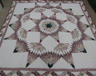 Vintage Quilted Patchwork Lone Star Quilt Hand Sewn 82  X 81 