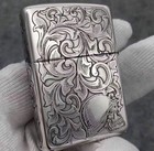 Zippo Art Nouveau Lady Engraved Lighter Silver Floral 5 Sides In A New Box