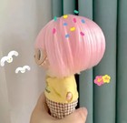 Labubu Doll Custom Pink Wig