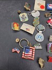 Lot Of 46 Pins Keychains Miscellaneous Vintage Collectible