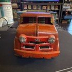 Vintage Toy Truck Marx Lazy Day Farms Pressed Steel tin Litho Stake Rack