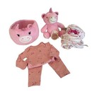 Pink Unicorn Baby Girl Gift Set Plush Basket Blanket 6m 2 Piece Outfit   Toy New
