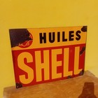 Huiles Shell Enamel Table Sign