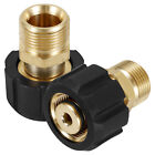 2-10x Pressure Washer Hose Adapter Brass M22 15mm Female To M22 14mm Male Temzv