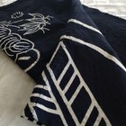 Furoshiki Indigo Cotton Japanese Large Wrap 4 Panel 130x139 Cm Rare Vintage