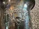 Vtg Champagne Bucket Silver Plated Urn Wine Ice Chiller Natural Patina