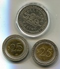 3 Different  25 00 Casino Tokens  Wowzer Nice