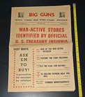Wwii Original Us War Bond Stamp Program  promotion Book  1943 Big Guns Rations