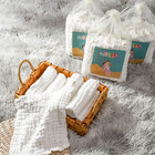 Baby Muslin Washcloths- Natural Cotton Wipes - Soft Newborn Face Towel For Se   
