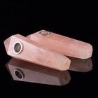 Natural Quartz Crystal Point Wand Smoking Pipe Healing Stone Obelisk Bong Smoker