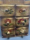 Vintage Wooden Sewing Box With Drawers   Japan