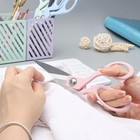 Pink Fabric Scissors 8 Inch Candy Colored Sewing Shears Premium Craft Tailor    
