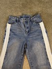 Le Lis Y2k Streetwear Lace-up Wide Leg Jeans Women   s Size M Grunge Skater F582