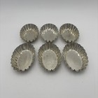 Lot Of 6 Vintage Baking Mold Tins Tartlet Molds Silver Metal Made In Germany