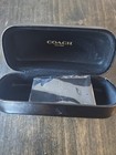 Coach New York Black Hard Clamshell Glasses Sunglasses Case With Cloth Large