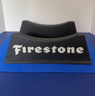 Vintage Firestone Tire Holder Display Rack Sign 2 Piece Stand