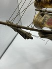 Wooden Model Barque  Clipper  Ship    royal     Missing A Sail Japan 15   x 12    As Is