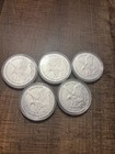 Five  5  2022 Silv er American Eagles 1 Oz Bullion Coins Lot