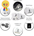 30x 60x Jewelers Loupe Magnifying Glass With Light  Lighted White 