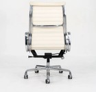2013 Herman Miller Eames Aluminum Group Executive Desk Chair With Ivory Leather