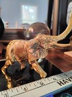 Vintage Elephant Statue Figurine Solid Brass With Trunk Up