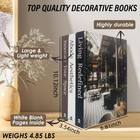 Gusfreud 3 Pcs Decorative Faux Book For Home Decor     White  Green  Brown 