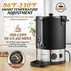 50cup Commercial Coffee Urn With Temp Control  1200w Extra Large Coffee Maker