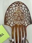 Large Antique Victorian Era Faux Tortoise Shell Hair Comb   Clip-on Earrings