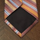 Van Heusen Orange Blue 100  Silk Men   s Neck Tie Made In China