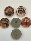 Imperial Palace Las Vegas Vtg Casino Chip Lot  6  Millennium Le 1997 Le 20th Le