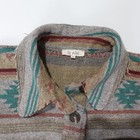 La Miel Women s Multicolor Aztec Jacket Size S Oversized Boho Button Front