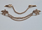 Vintage Tie Chain Lot Gold Tone Leaf Clip Collar Bar 1950s-60s Men s Jewelry