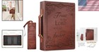 Large  Leather Bible Cover With Handle  Brown