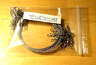 24ct 12  Silver Steel Coated 7 Strand Braided Fishing Leaders Snaplock 30lb