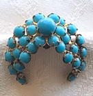 Vintage Roger Jean-pierre Faux Turquoise Dress Clip - Depose France