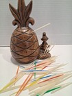 Vintage Treasure Craft 1961 Menehune Pineapple Toothpick Server Tiki Hawaii