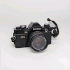 Vtg Konica Fp-1 35mm Slr Camera W  Lens Konica Hexanon Ar 50mm F1 8 Japan W case