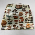Vintage Mushroom Encyclopedia Metal Basket With Handle Tote Planter
