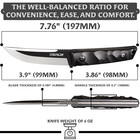 Oerla Straight Knife Fixed Blade Fine Edge Blade G10 Handle And Kydex Sheath