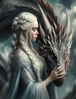 House Of The Dragon  Game Of Thrones Targaryen Woman Vintage Painting Art Print