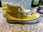 Usa Vtg Black Label Converse Size 10 5 Hi All Star Mens Chuck Taylor Yellow