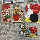 Lot Of 11 1940s Assorted Vintage Childrens Classroom Die Cut Valentine Day Cards