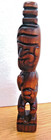 Hand Carved Maori Remote To Tiki Statue With Pays Shell Inlay New Zealand 10  
