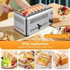 Commercial Stainless Steel Electric 6 Slice Toaster Machine Cool Touch Toaster