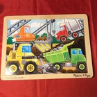 New Melissa   Doug Construction Site Tray Puzzle 12 Piece Fresh Start